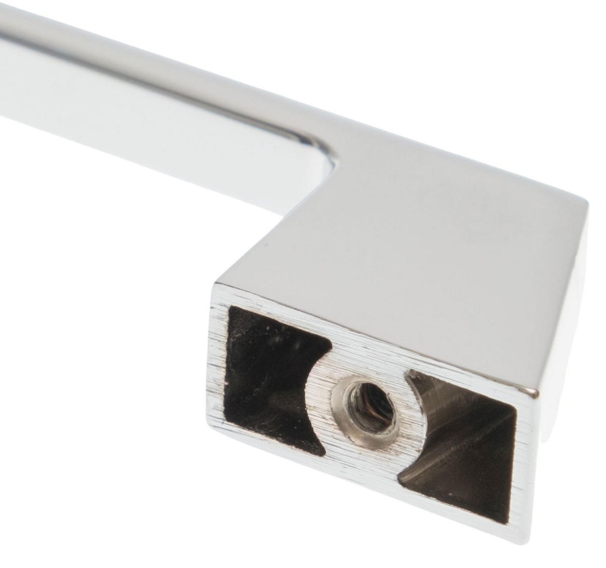 MÖBELGRIFF BA 192mm, Küchengriff Chrom glänzend, Türgriff Stilo - Naturfarben, Metall (0.8/3/21.8cm)