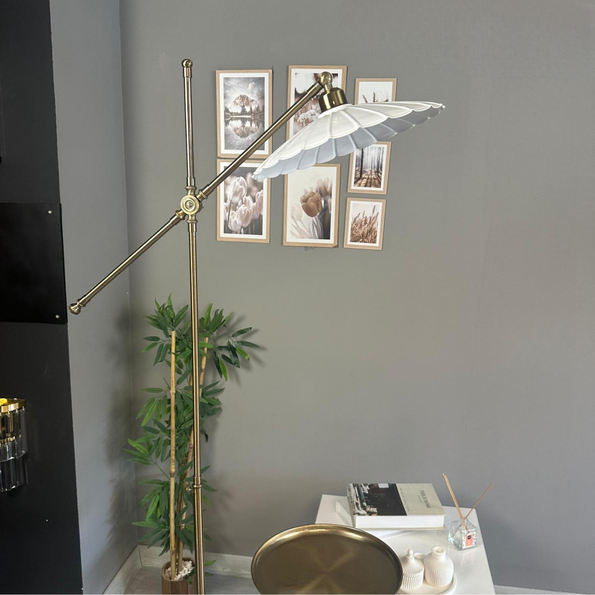 STEHLAMPE Uxelor 170 Cm - Messingfarben, Metall (30/30/170cm) - Bamyum