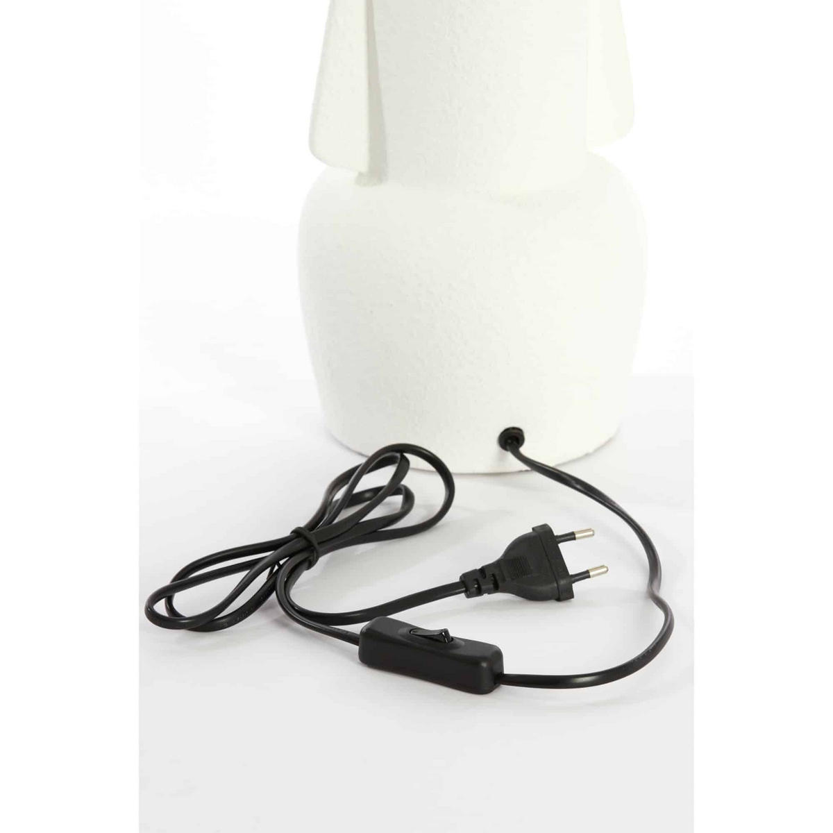 LAMPENFUSS Mataram Weiß 16/16/37.5 cm - Weiß, Keramik (16/16/37.5cm) - Light & Living