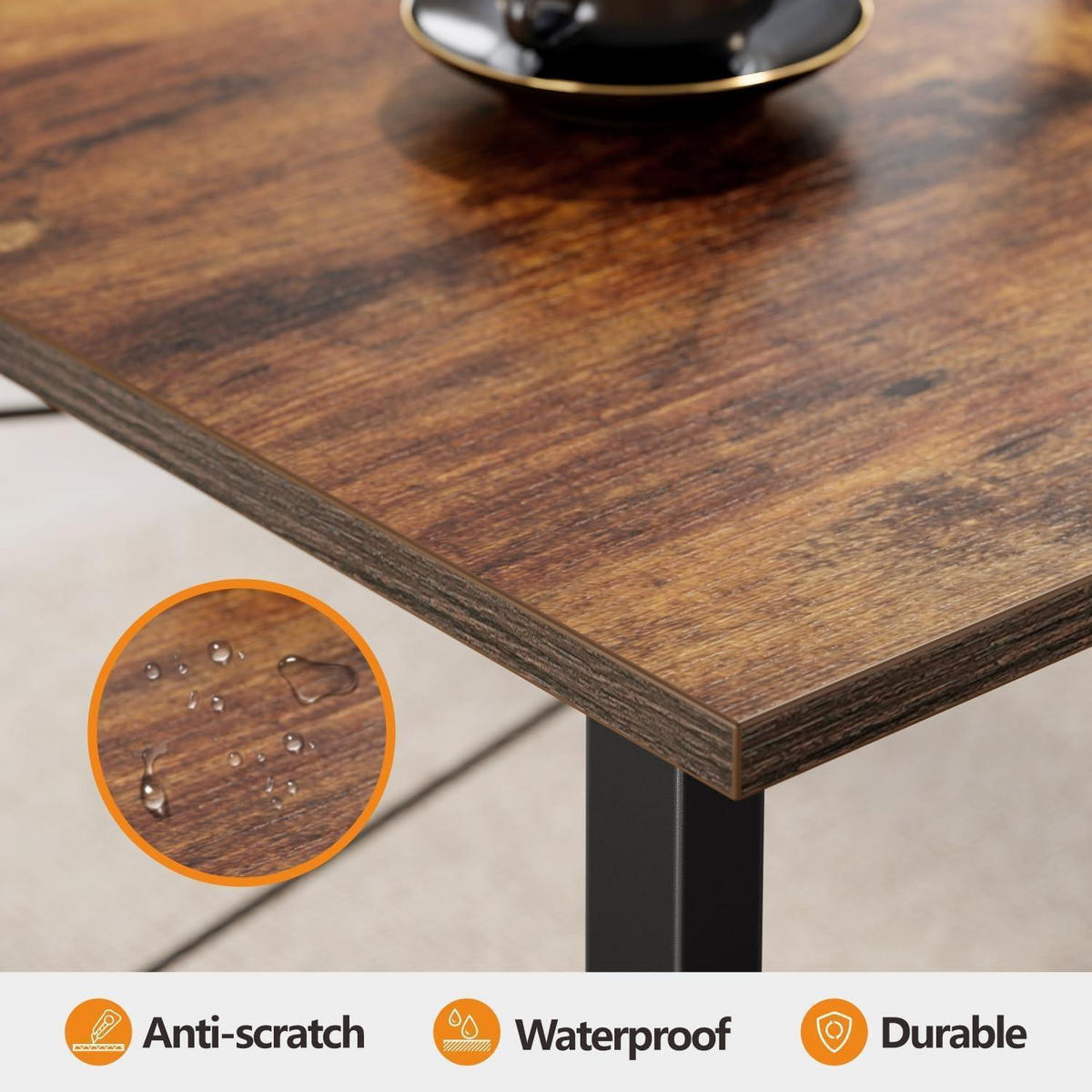 SCHREIBTISCH Vintagebraun 100 x 48 cm - Braun, Holzwerkstoff (48/100/73cm)