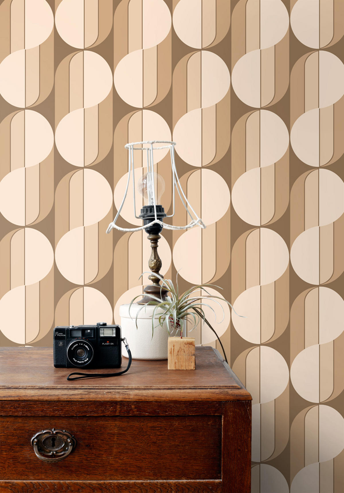 TAPETE Retro-Ornamente 50 x 900 cm - Braun, Papier (50/900cm) - ESTAhome