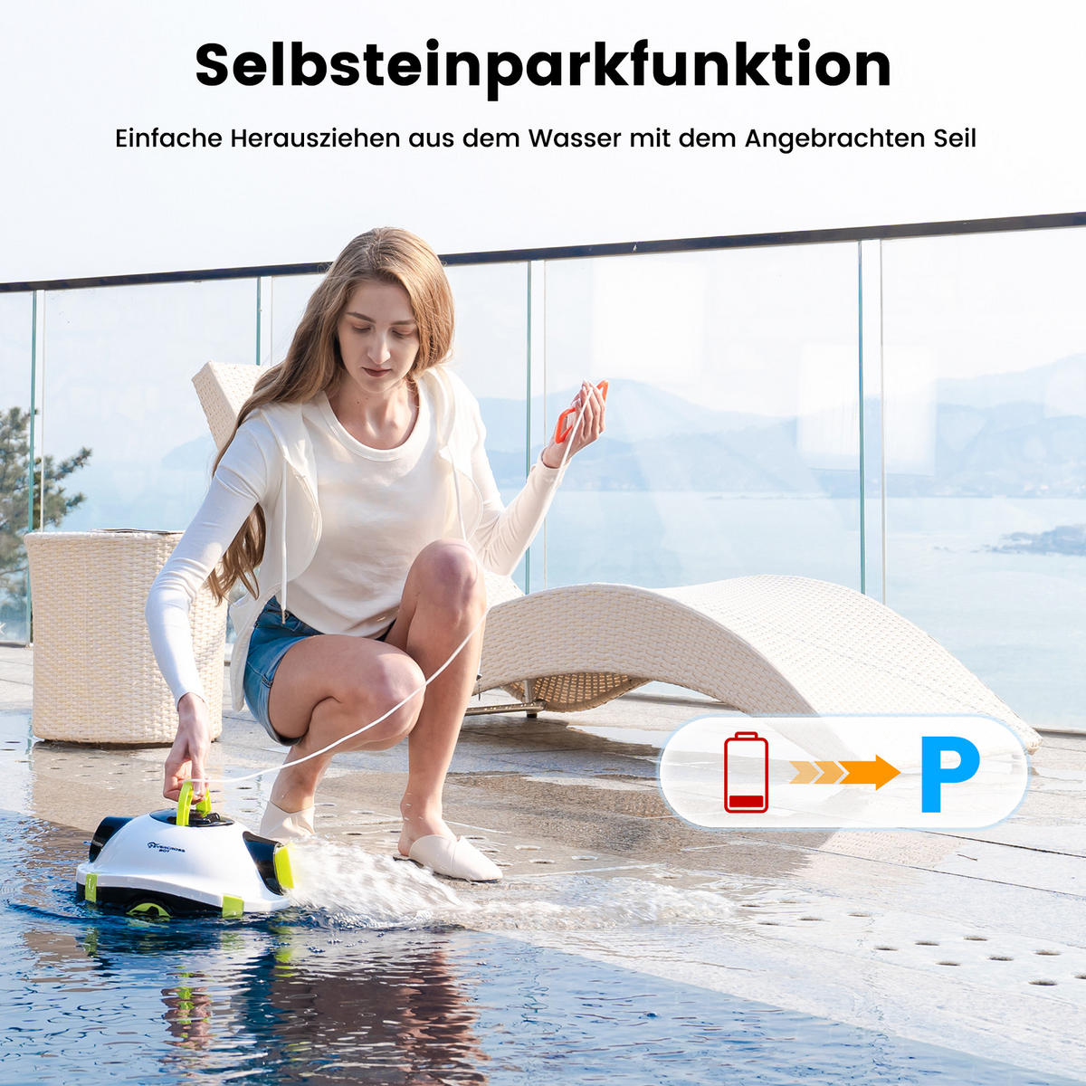 POOLROBOTER Y10 - Weiß, Kunststoff (33/18.7/39.4cm) - EVERCROSS BOT