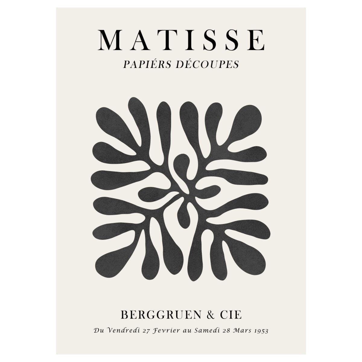 POSTER Vitor Costa - Matisse floral Poster 1 - Schwarz, Papier (70/100/0.1cm) - Poster&Frame
