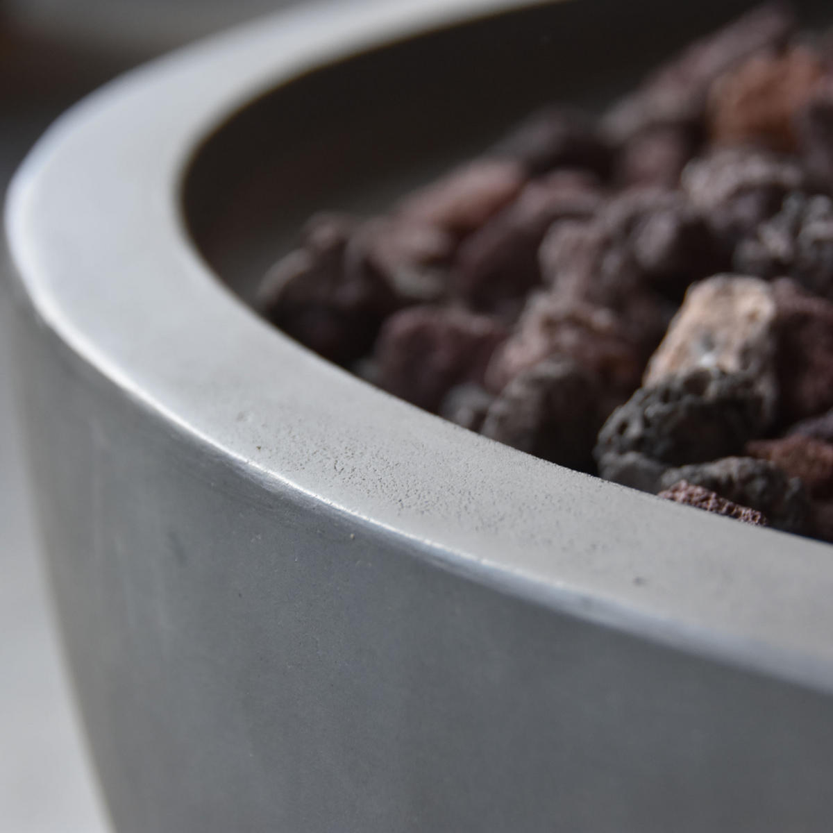 FEUERTISCH Nantucket Gasfeuerstelle aus GF-Beton 67/67/35 cm - Hellgrau, Naturmaterialien (68/36/68cm) - Elementi