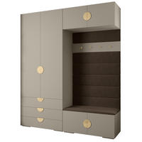 GARDEROBEN-SET 236,7/200/47 - Kaschmir/Goldfarben, Holz/Kunststoff (200/236.7/47cm) - Abiks Möbel
