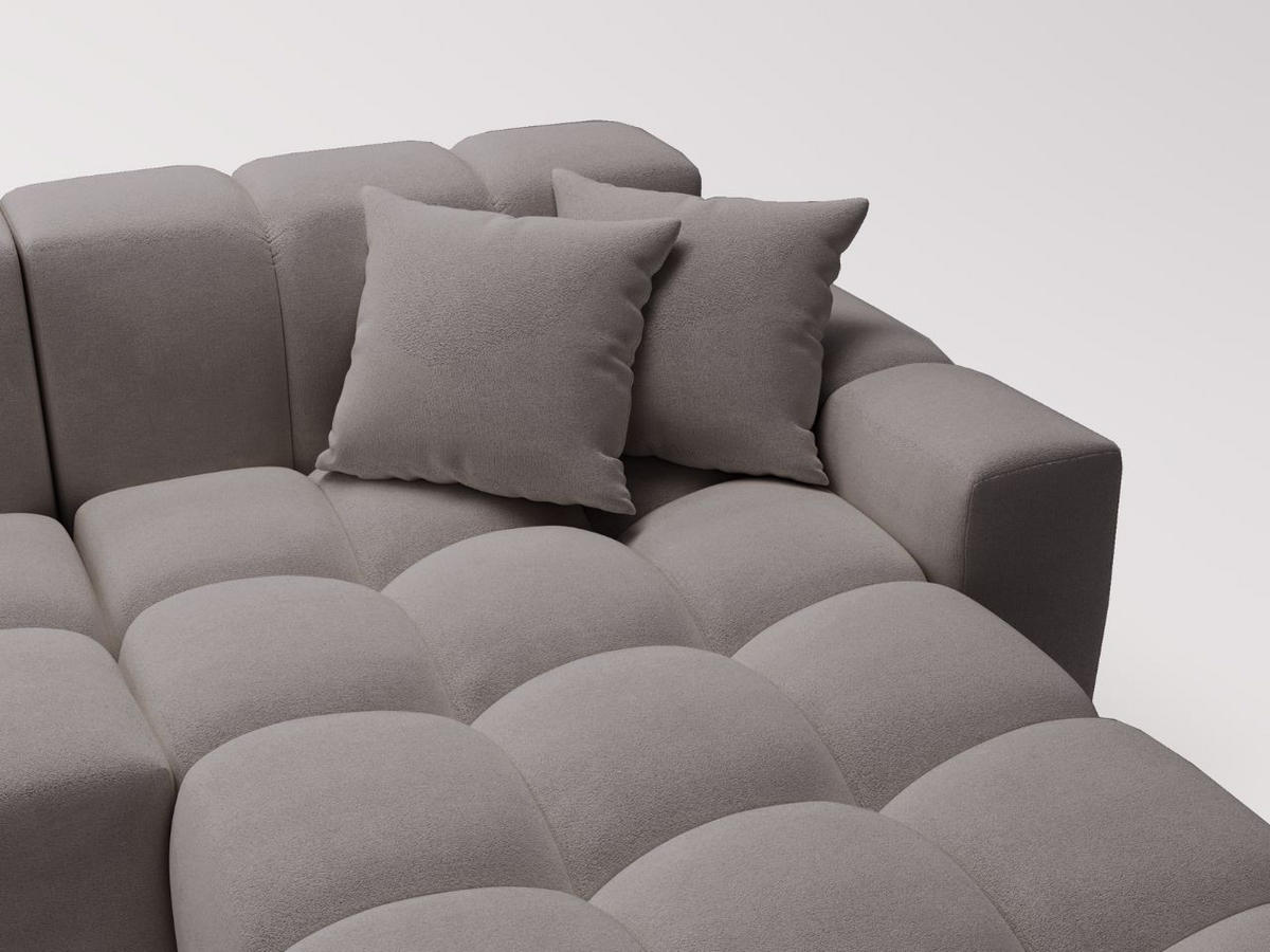ECKSOFA Loopo Dunkelgrau Rechts - Dunkelgrau, Holz/Textil (265/180cm) - Graingold
