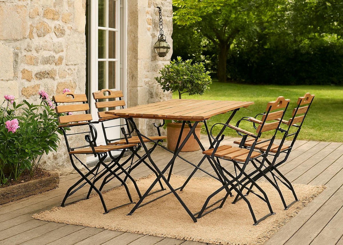 BIERGARTEN-SET Braun - Braun, Holz - MCW