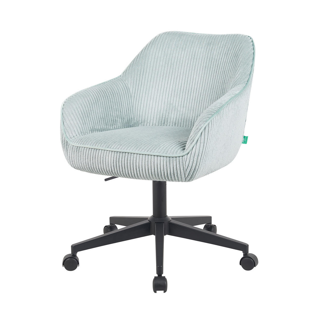 BÜROSTUHL Mika-Elio 2er-Set - Schwarz/Hellblau, Textil/Metall (60/79/61cm) - DUBI Möbel