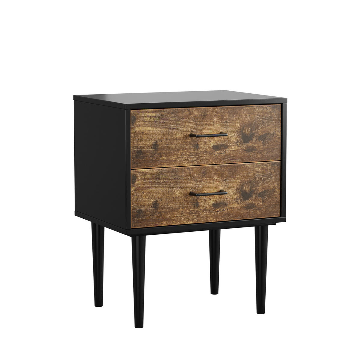 NACHTTISCH aus MDF mit 2 Schubladen, 50,8/38,1/33,47 cm, Braun - Braun, Holzwerkstoff (38.1/33.47/50.8cm) - Redom