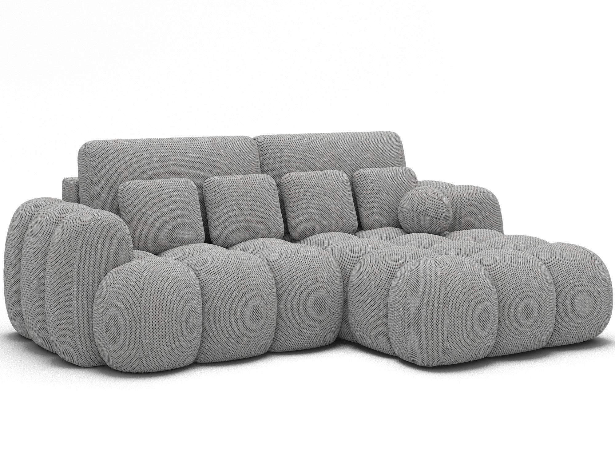 ECKSOFA COVELION L-Form – Schlaffunktion, Bettkasten, Wellenfederung, HR-Kaltschaum, inkl. Kissen, moderner Wohnkomfort - Grau, Kunststoff (167/260cm) - Wohnideebilder
