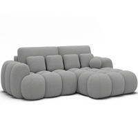 ECKSOFA COVELION L-Form – Schlaffunktion, Bettkasten, Wellenfederung, HR-Kaltschaum, inkl. Kissen, moderner Wohnkomfort - Grau, Kunststoff (167/260cm) - Wohnideebilder