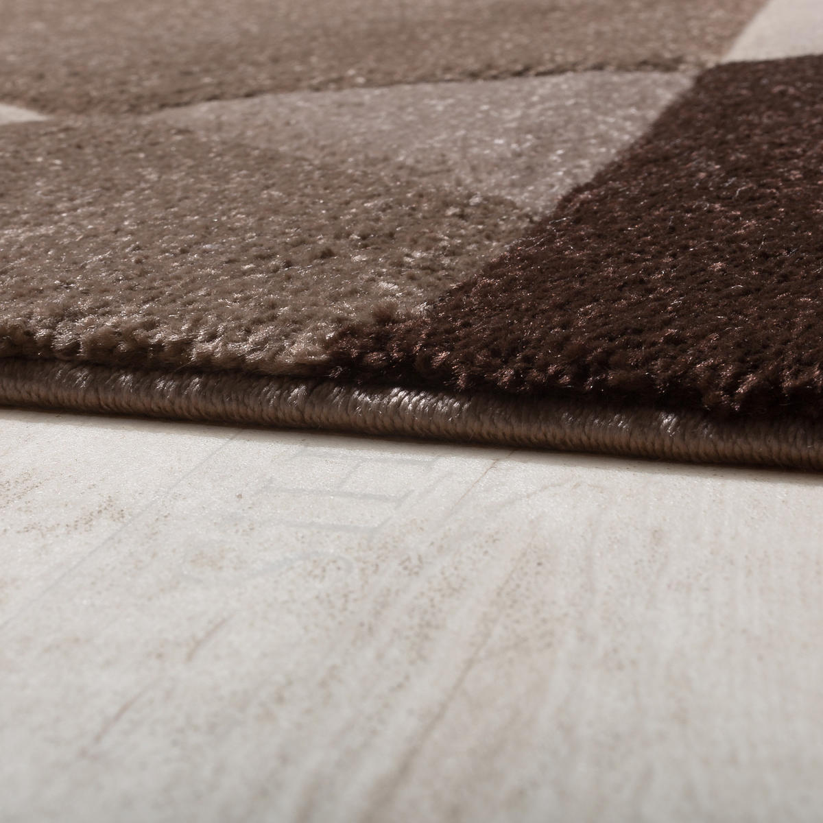 KURZFLORTEPPICH 80/150 cm Diamond 664 - Braun, Textil (80/150cm) - Paco Home