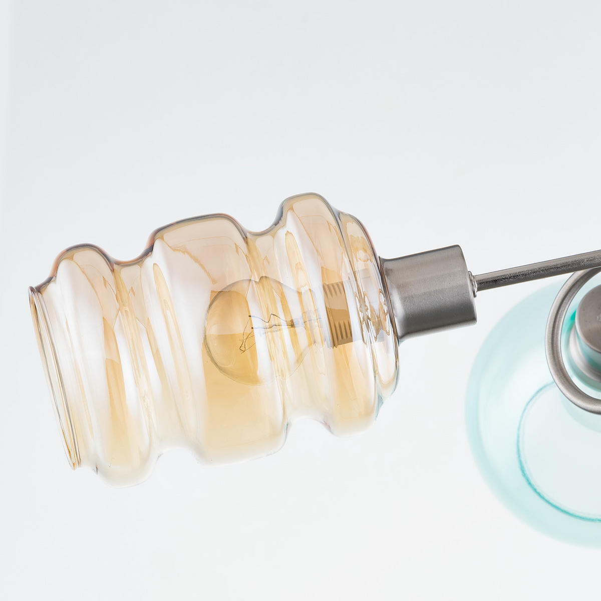 DECKENLEUCHTE - Sicherheitsglas / Eisen, 3-flammig - Multicolor, Glas (54/54/24cm) - home24