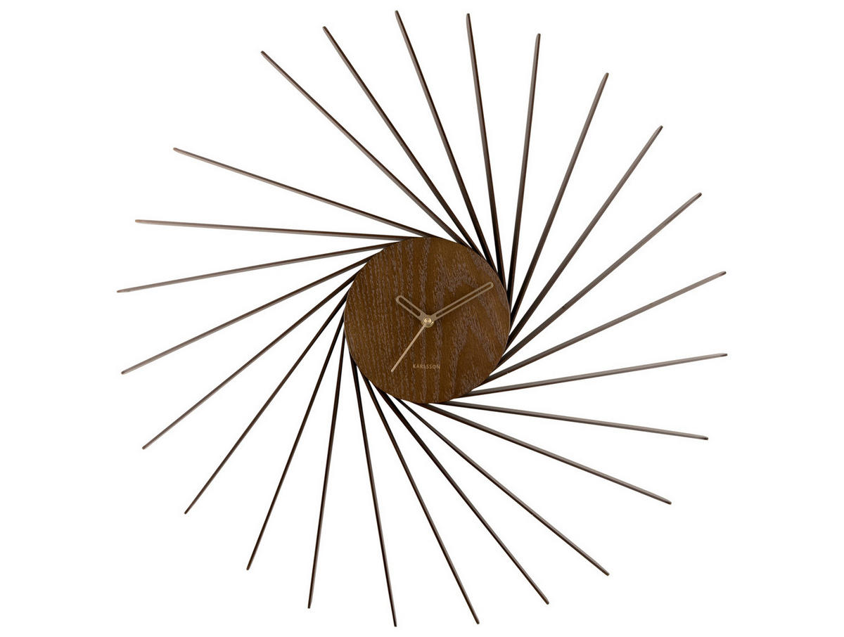 WANDUHR Helix XL Ø68 cm - Braun, Holz (68/68/6.5cm) - Karlsson