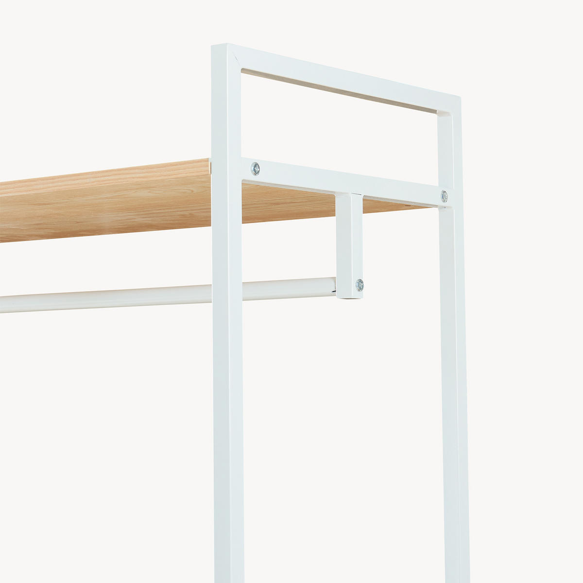 GARDEROBENSTÄNDER Larem - Eichefarben/Schwarz, Holzwerkstoff/Metall (84/180/40cm) - [en.casa]