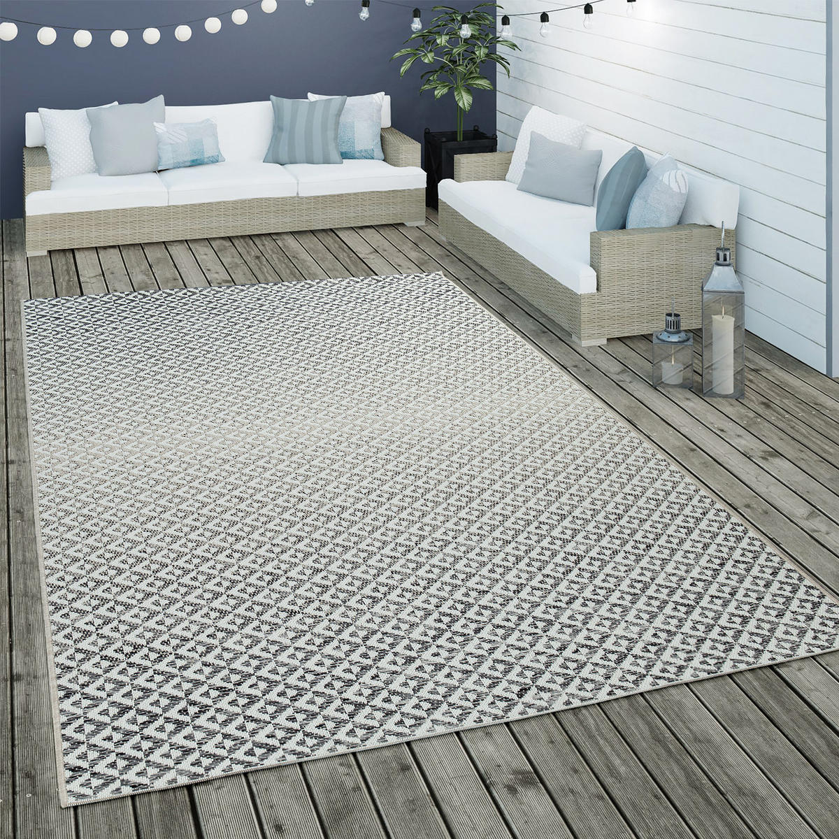 OUTDOORTEPPICH 120/170 cm Kortrijk 745 - Grau, Textil (120/170cm) - Paco Home