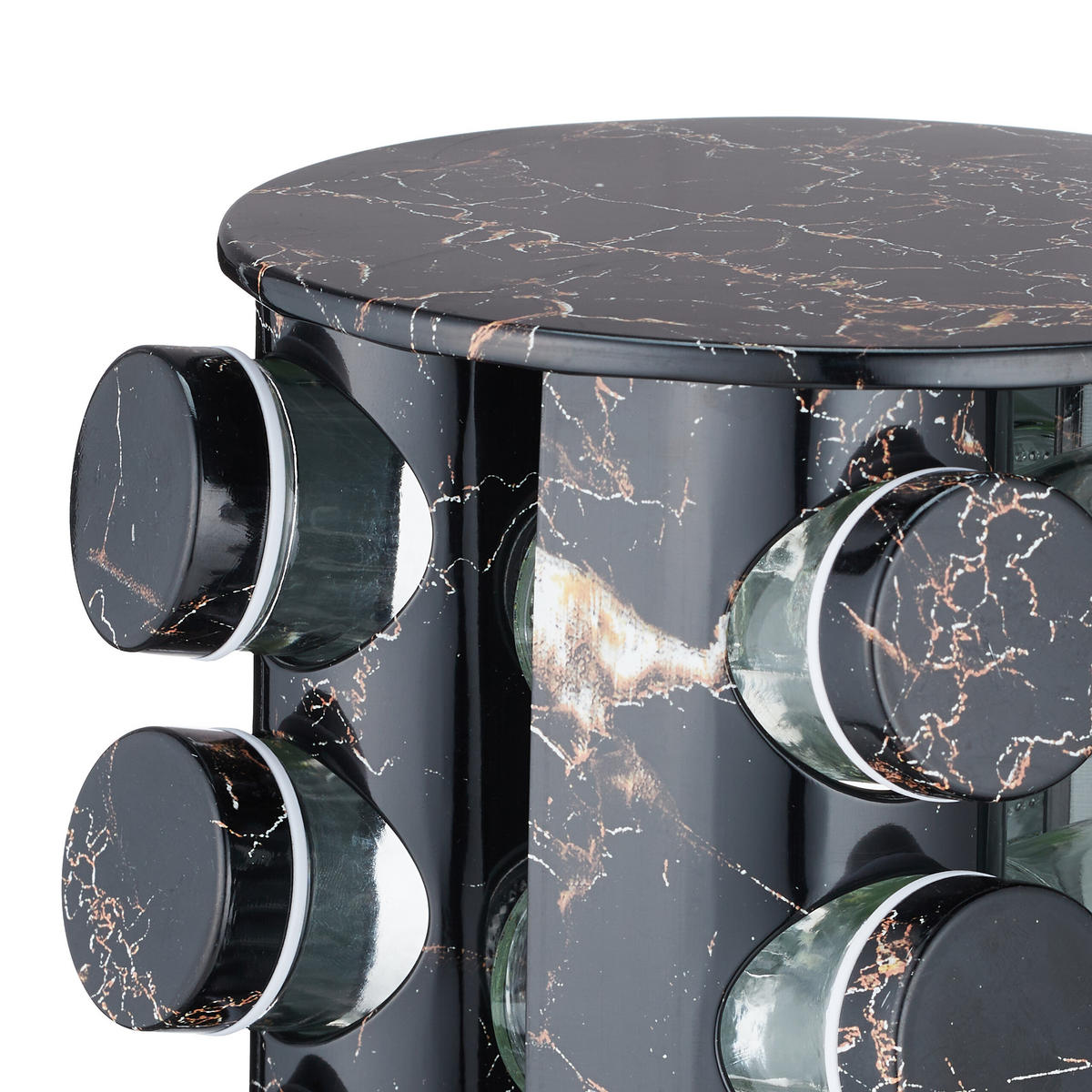 17tlg.GEWÜRZKARUSSELL - Multicolor, Glas/Kunststoff (19/27.5/19cm) - Relaxdays