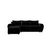 ECKSOFA MOLISA L Itaka 15 Links mit Schlaffunktion - Schwarz, Textil (245/145cm) - Bedante