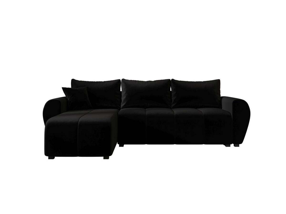 ECKSOFA MOLISA L Itaka 15 Links mit Schlaffunktion - Schwarz, Textil (245/145cm) - Bedante