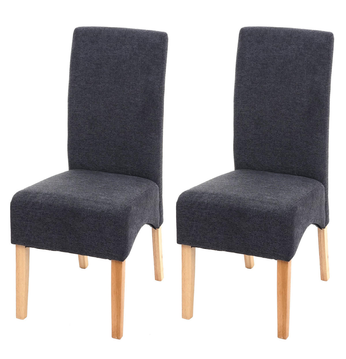 ESSZIMMERSTUHL Anthrazit 2er-Set - Dunkelgrau/Anthrazit, Textil (44/100/56cm) - MCW