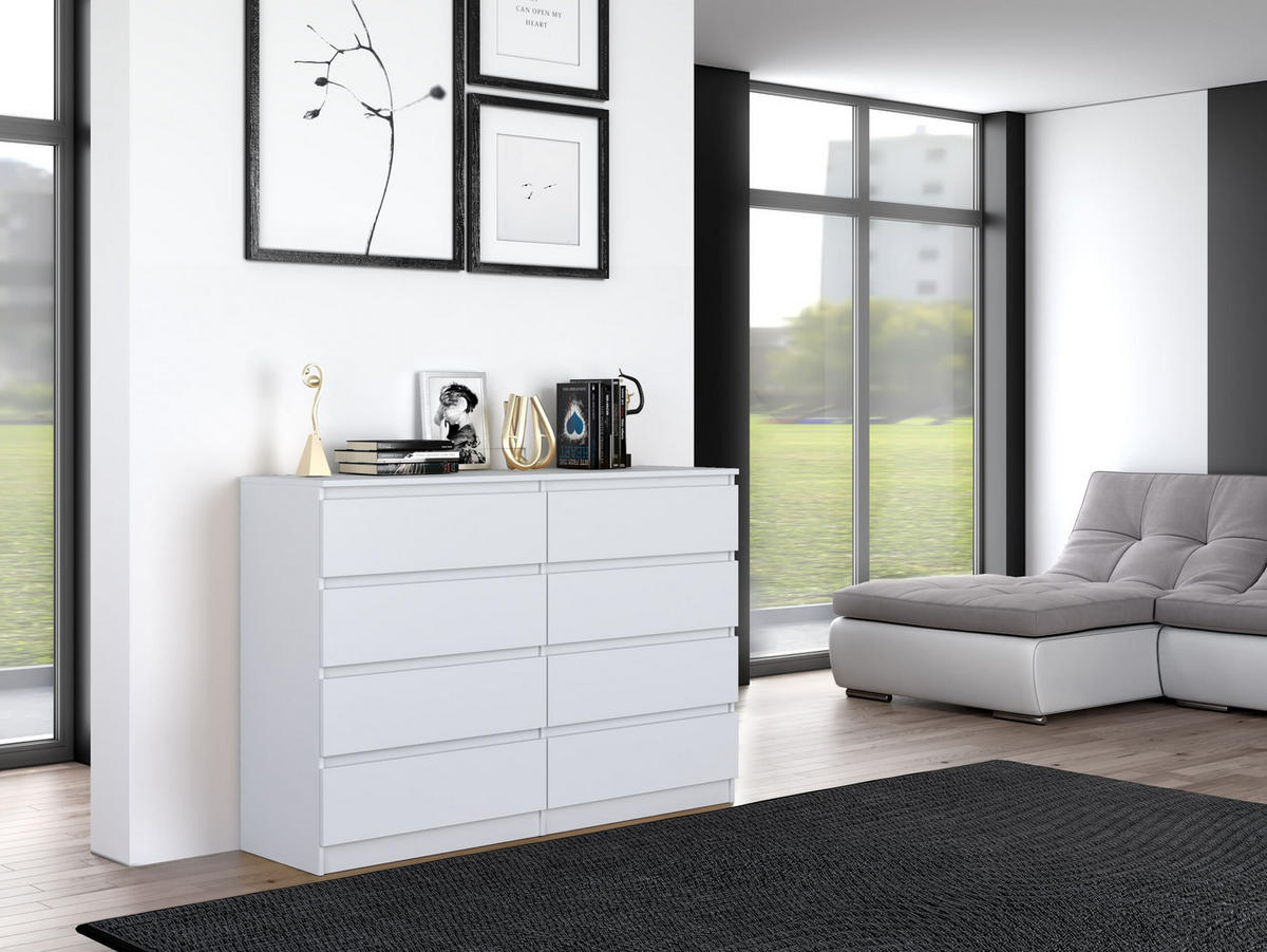 KOMMODE MALWA M8 140 - WEISS - Weiß, Holzwerkstoff (138/97/40cm) - CDF