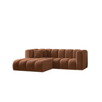 ECKSOFA L-from, Sofa Grand modular stoff Salvador Braun Links - Braun, Holz (179/227cm) - Kaiser Möbel