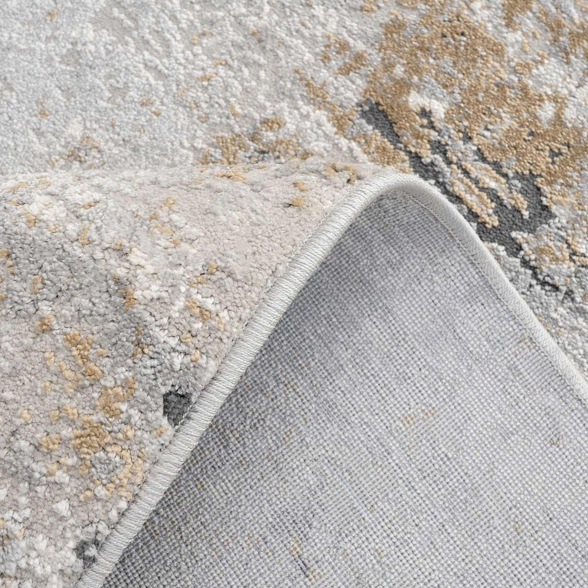 WEBTEPPICH Ludlow Moonshine Grau - Grau, Textil (160/231cm) - Kukoon Rugs