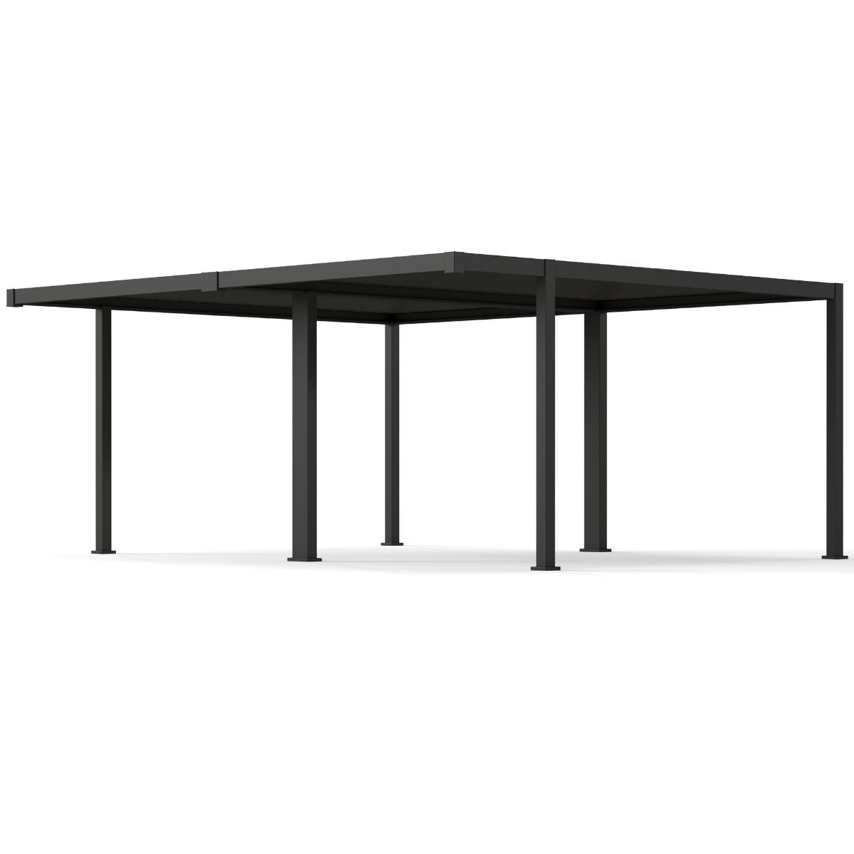 DOPPEL-CARPORT Mirador Classic Anthrazit Lamellendach verstellbar 6 x 5 m - Anthrazit, Kunststoff (80/175/120cm) - Green Spirit