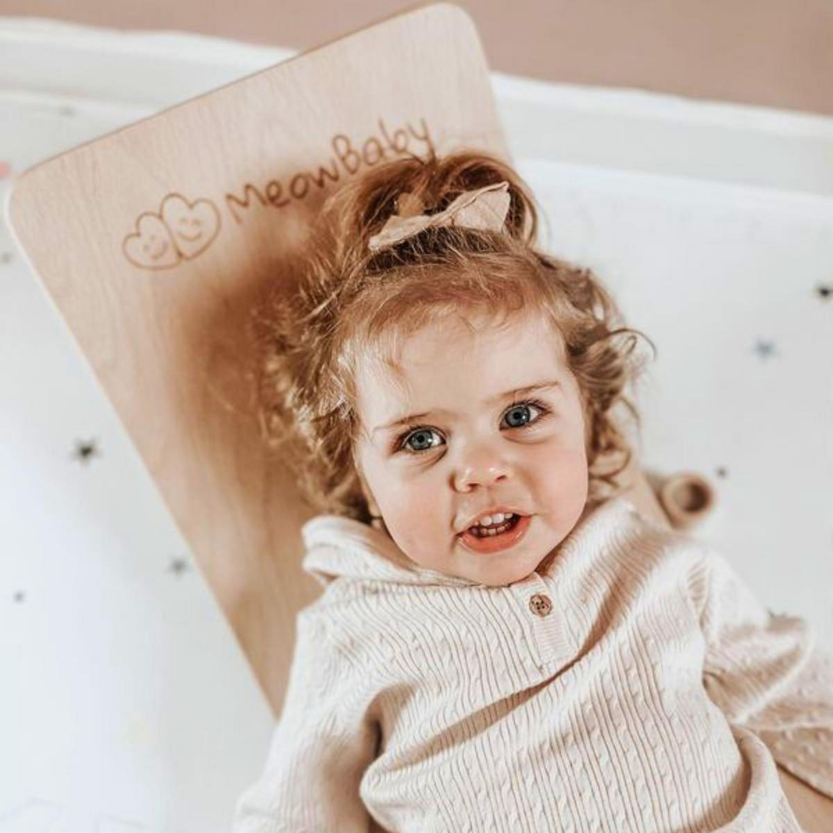 BALANCIERBRETT mit Filz für Kinder 80x30cm, Natur Balance Board, Beige - Beige, Holz (30/18/80cm) - MeowBaby