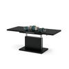 COUCHTISCH rechteckig Schwarz matt ausziehbar höhenverstellbar - Schwarz, Holzwerkstoff (80/120/56cm) - designimpex