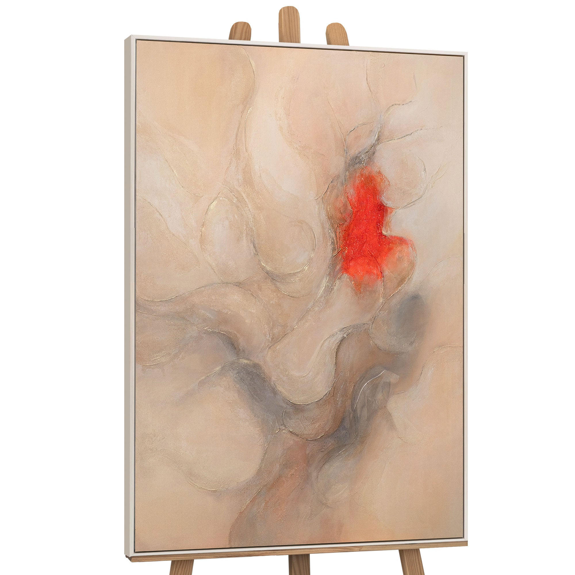 YS-art gallery Gemälde Beige 120x80 cm