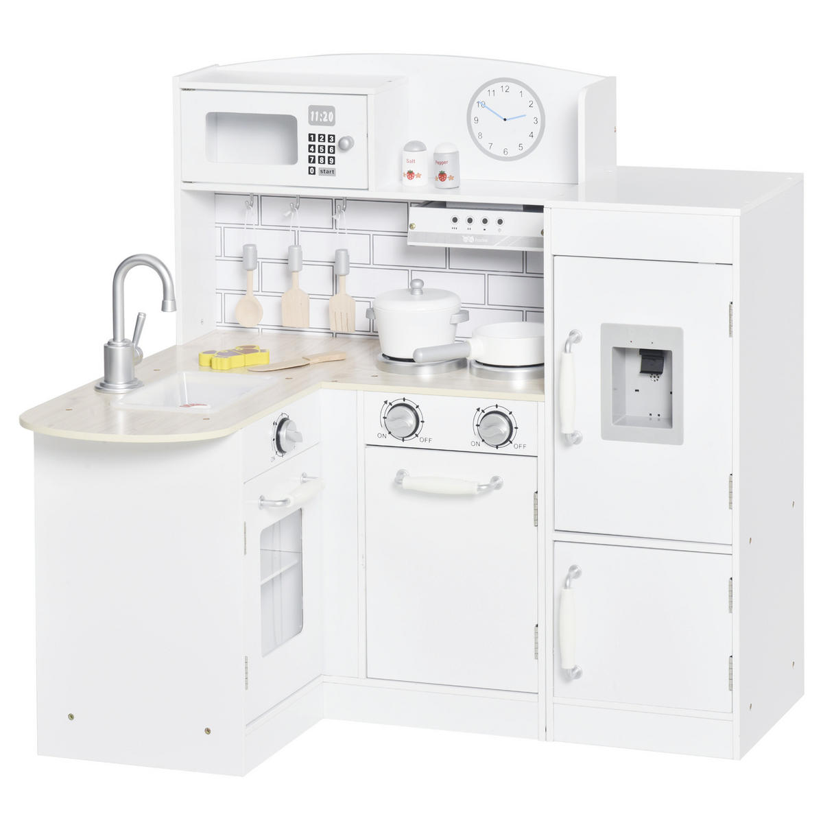 SPIELKÜCHE DE-18721 Weiß - Weiß, Holzwerkstoff (86/64/84.5cm) - ComfortXL