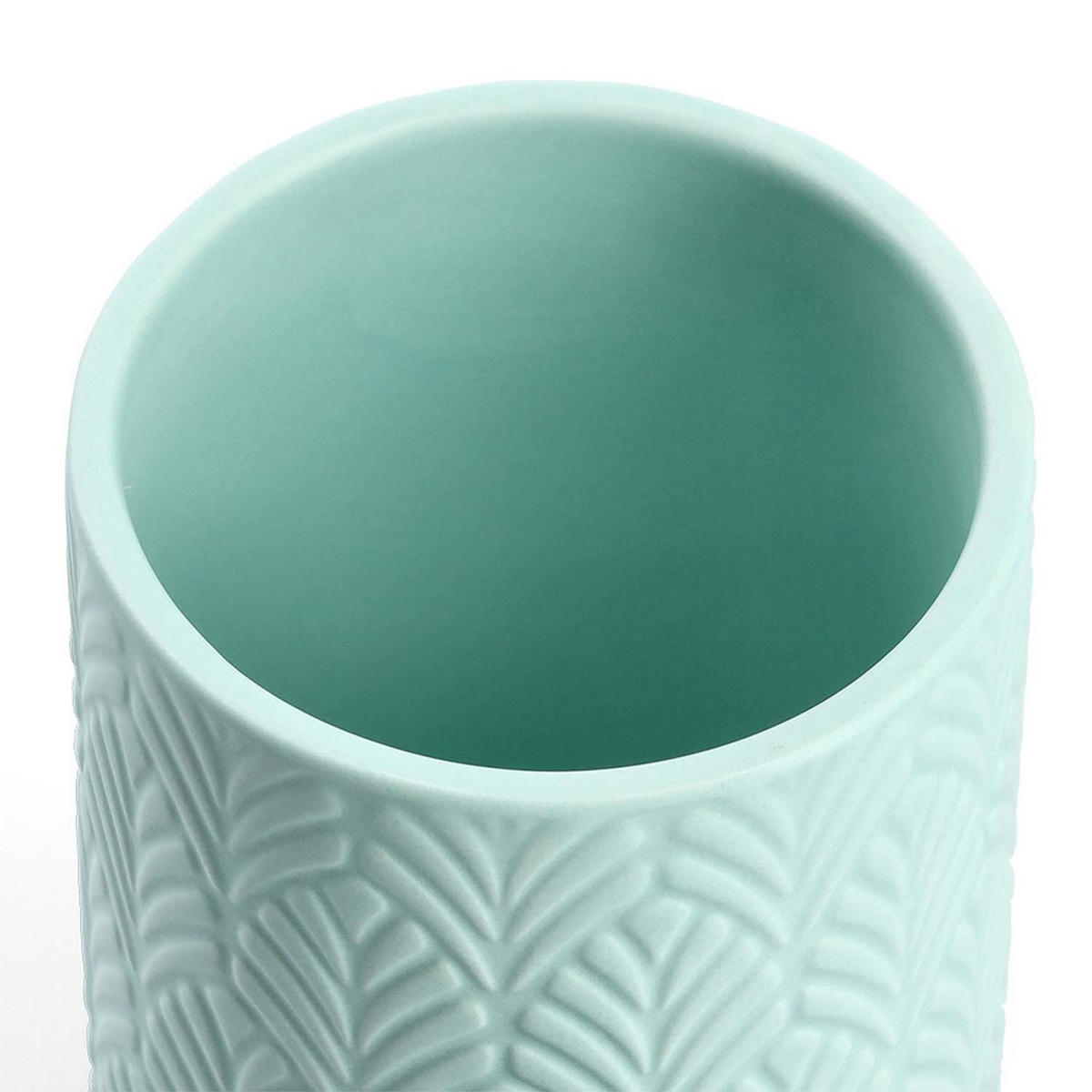 VORRATSDOSE 6 Stück Keramik mit Bambusdeckel, mint - 720ml, Ø 10cm - Mintgrün, Keramik (10/15/10cm) - Zeller Present