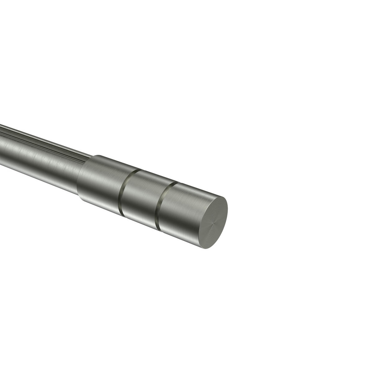 ENDSTÜCKE FÜR GARDINENSTANGEN 20 mm Ø, Elanto Edelstahl-Optik, Packung 2 Stück - Edelstahlfarben, Metall (6.4/2.4/2.4cm) - INTERDECO