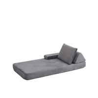 RÉCAMIERE 211 cm frei kombinierbar mit dreieckigen Rückenlehnen, DE-42722, Grau - Grau, Textil (211.5/48/106.5cm) - ComfortXL