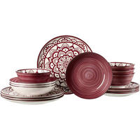 TAFELSET Doha Burgund 16er Set - Rot, Keramik (1/1/1cm) - Ritzenhoff Breker