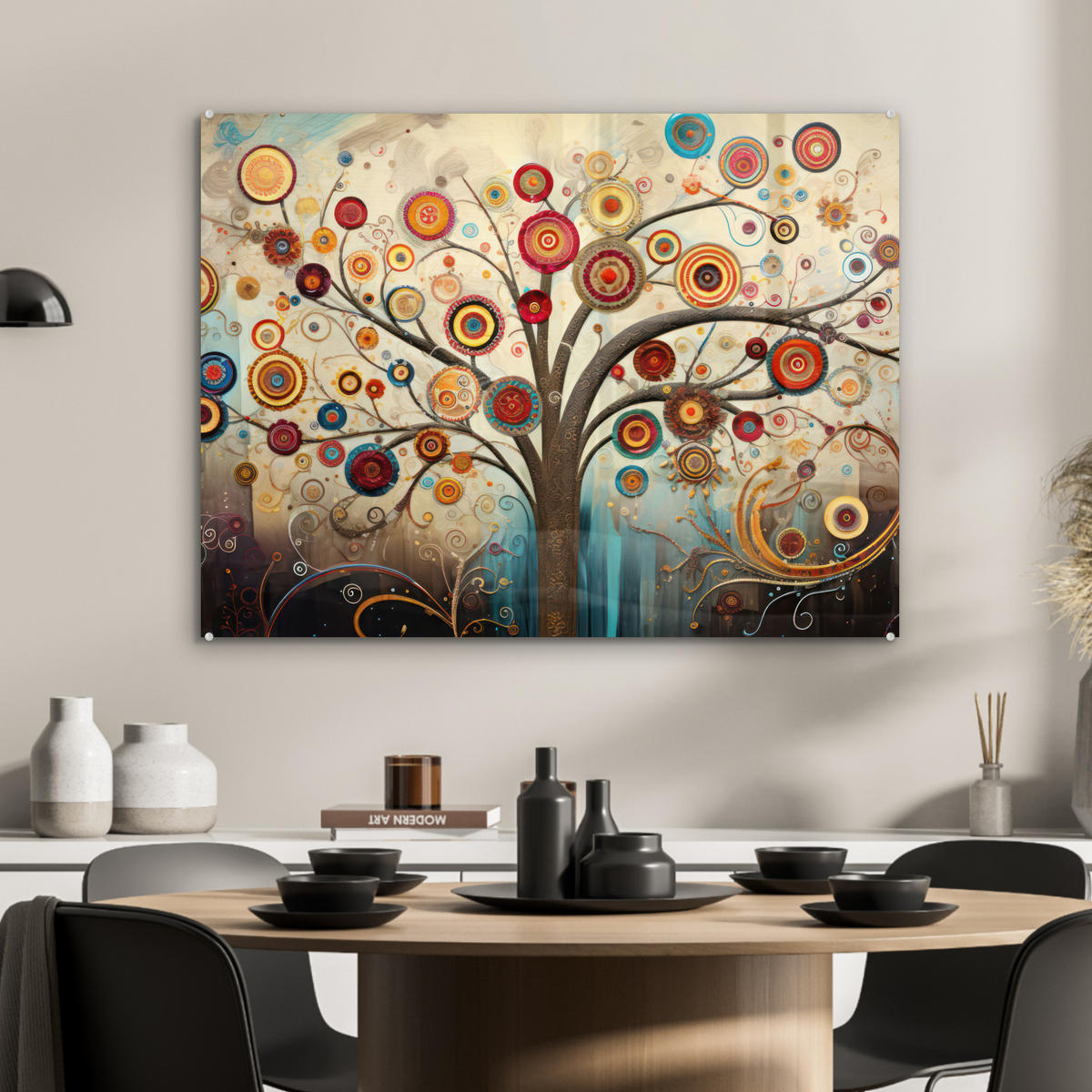 OBRAZ NA AKRYLOVOM SKLE Strom - Strom života - Farba 80x60 cm - hnedá, sklo (80/60cm) - MuchoWow