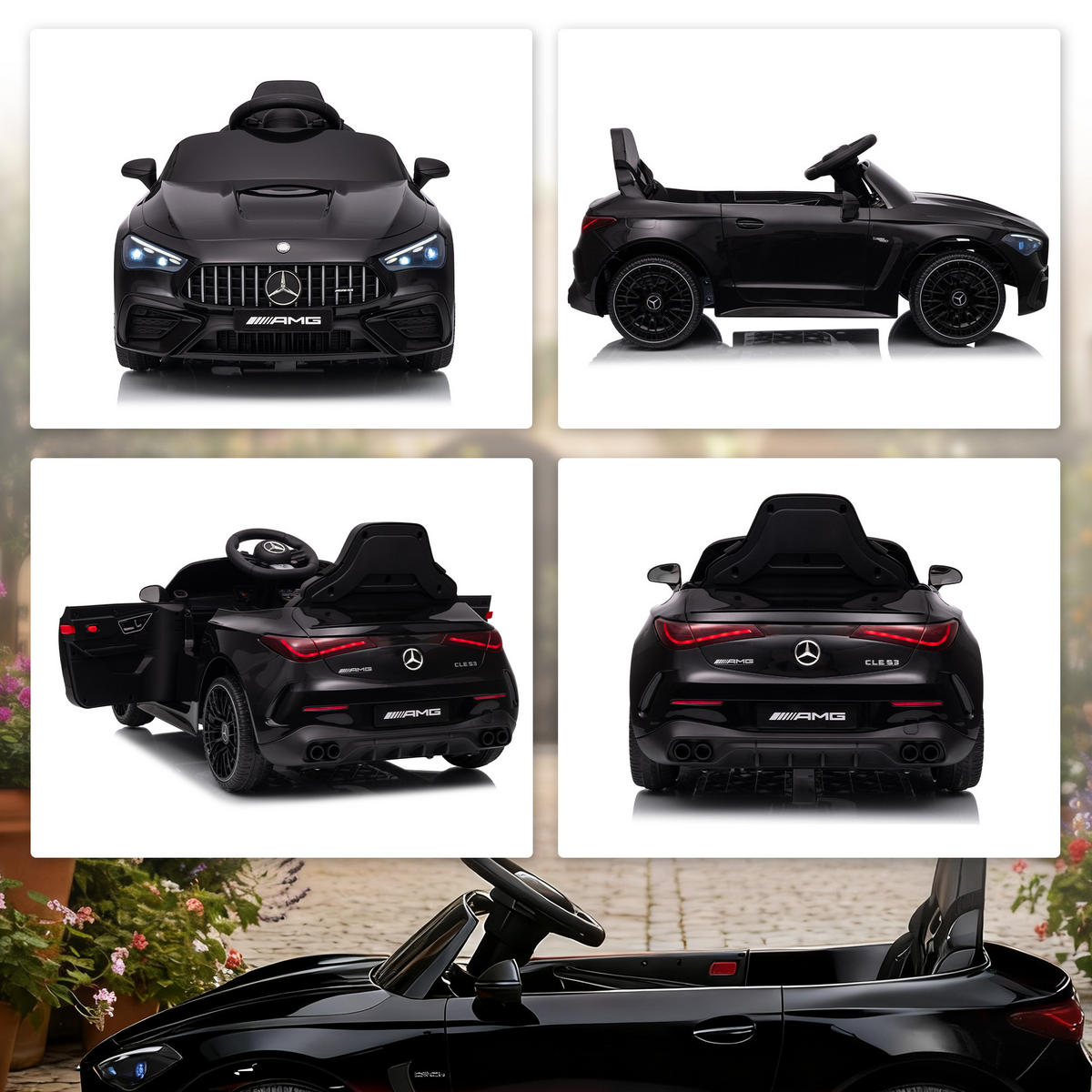 KINDER-ELEKTROAUTO DE-06183 Mercedes-AMG lizenziert mit Fernbedienung Schwarz - Schwarz, Kunststoff/Metall (99/55/43cm) - ComfortXL
