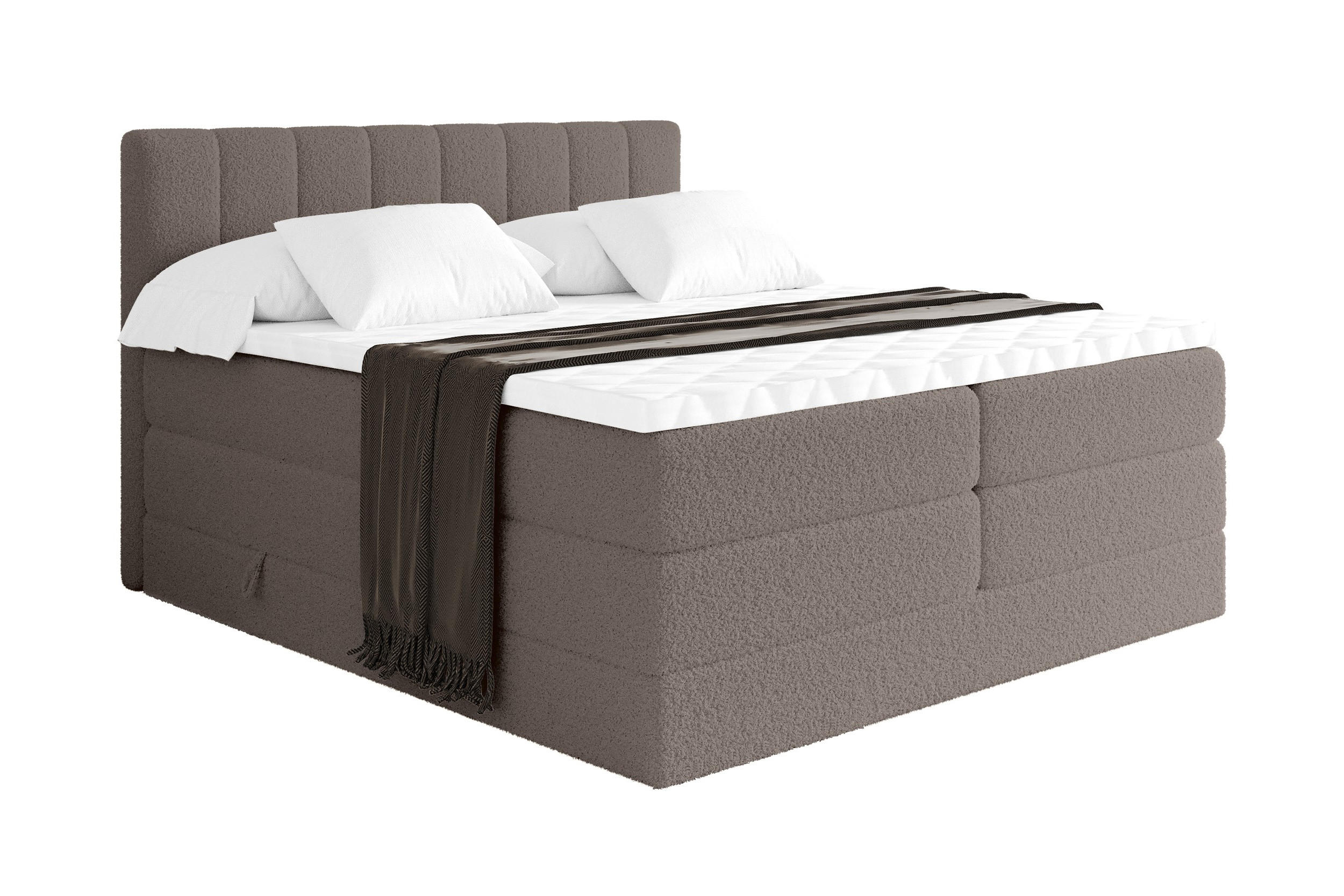 Altdecor Boxspringbett Braun 140x200 cm