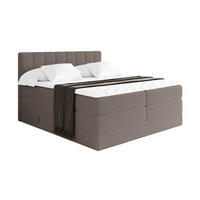 BOXSPRINGOVÁ POSTEL s matrací H3/H4 - OTTA KING - 120x200 cm Hnědá - hnědá, kompozitní dřevo (120/200cm) - ALTDECOR