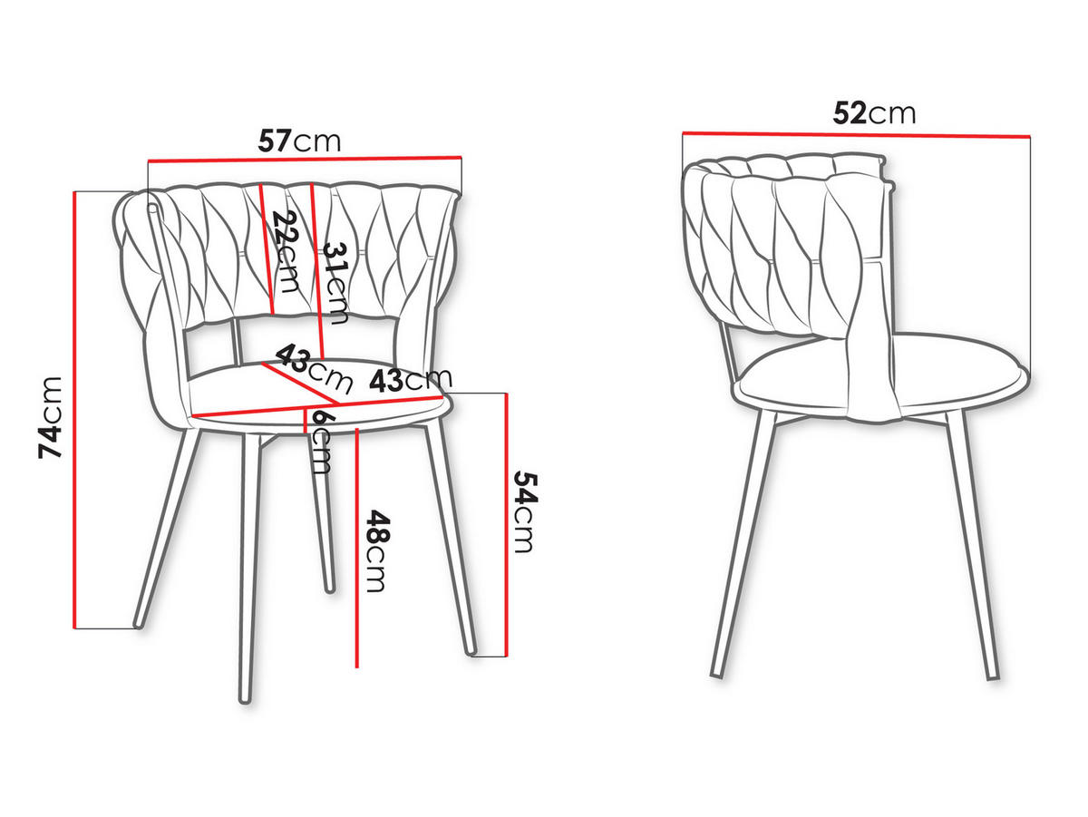 STUHL 2er-Set Muz DC-1141/CM (2 Stück in Samt) - Chromfarben/Grau, Textil/Metall (57/74/52cm) - MIRJAN24
