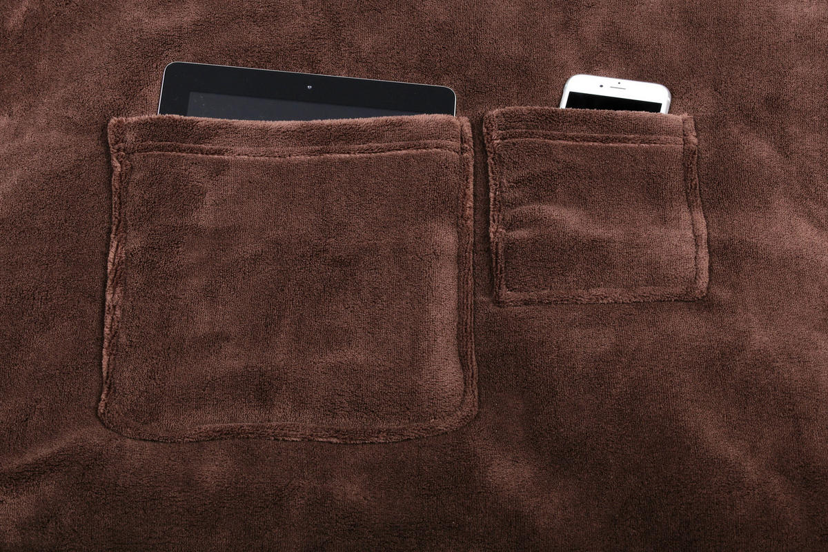 KUSCHELDECKE, 170x200 cm, 100% Polyester, Braun - Dunkelbraun, Textil (170/200cm) - Zollner