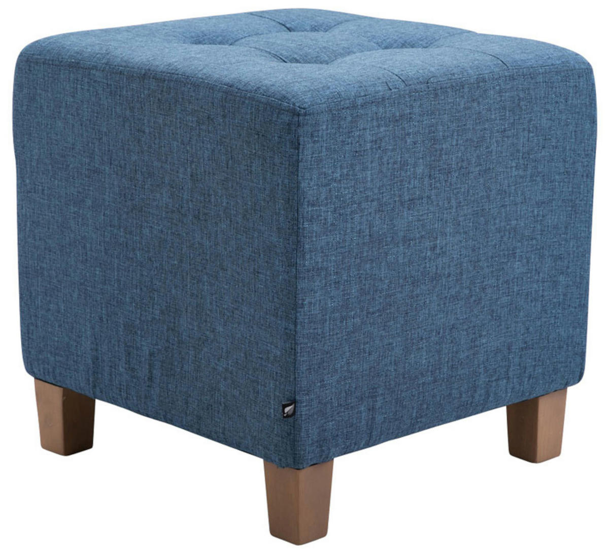 SITZWÜRFEL 2er Set Stoff blau - Blau, Holz/Textil (45/46/45cm) - CLP