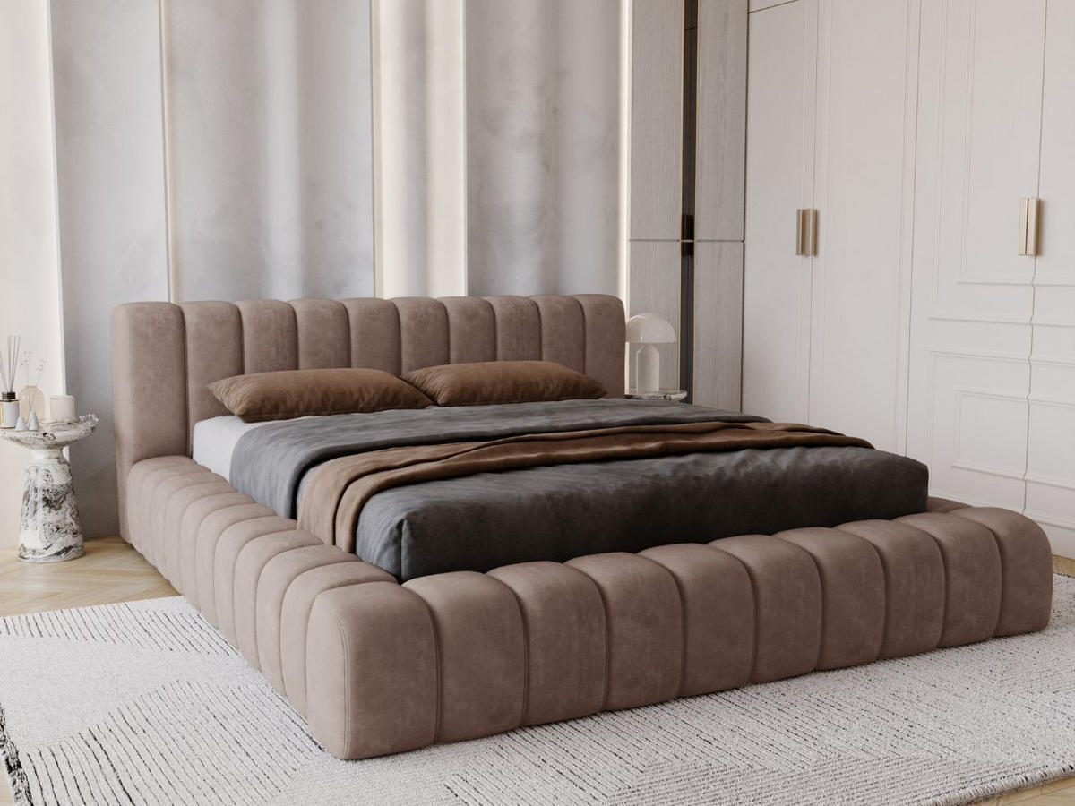 POLSTERBETT Italia 140x200 Braun - Braun, Textil (140/200cm) - Graingold