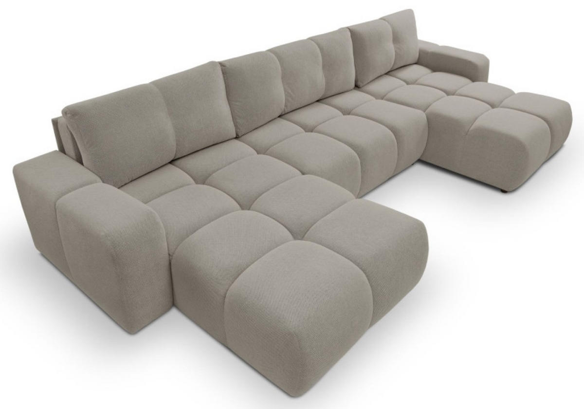 ECKSOFA Grau Curio 83 Mit Schlaffunktion - Grau, Textil (359/177cm) - Sepro Meble
