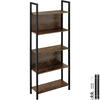 REGAL Westport,inklusive Kippschutz, 62 x 24 x 165,5 cm,Industrial Holz dunkel, rustikal - Rostfarben, Holzwerkstoff (24/165.5/62cm) - tectake