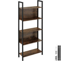 REGAL Westport,inklusive Kippschutz, 62 x 24 x 165,5 cm,Industrial Holz dunkel, rustikal - Rostfarben, Holzwerkstoff (24/165.5/62cm) - tectake