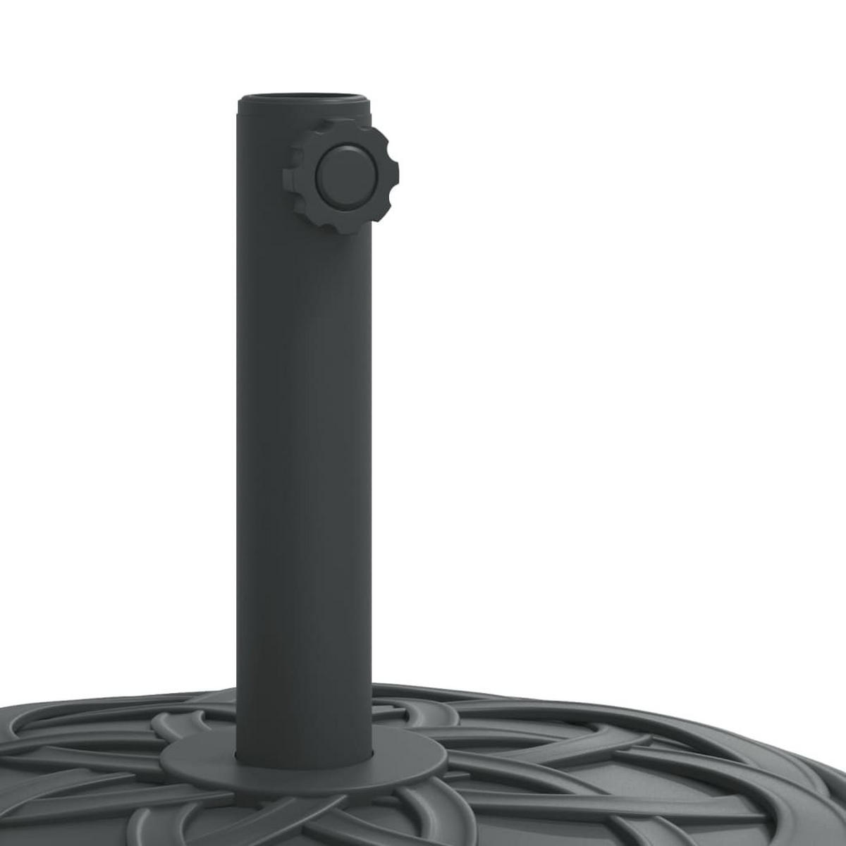 SONNENSCHIRMSTÄNDER Mit Rollen Für Ø38/48 Mm Mast 27 Kg Rund - Schwarz, Kunststoff (45/45cm) - vidaXL