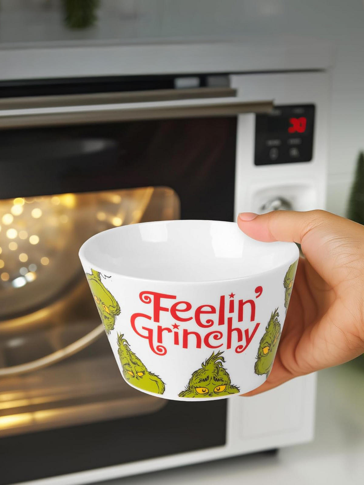 MÜSLISCHALE The Grinch Weiß 500 ml - Weiß, Keramik (14cm) - United Labels