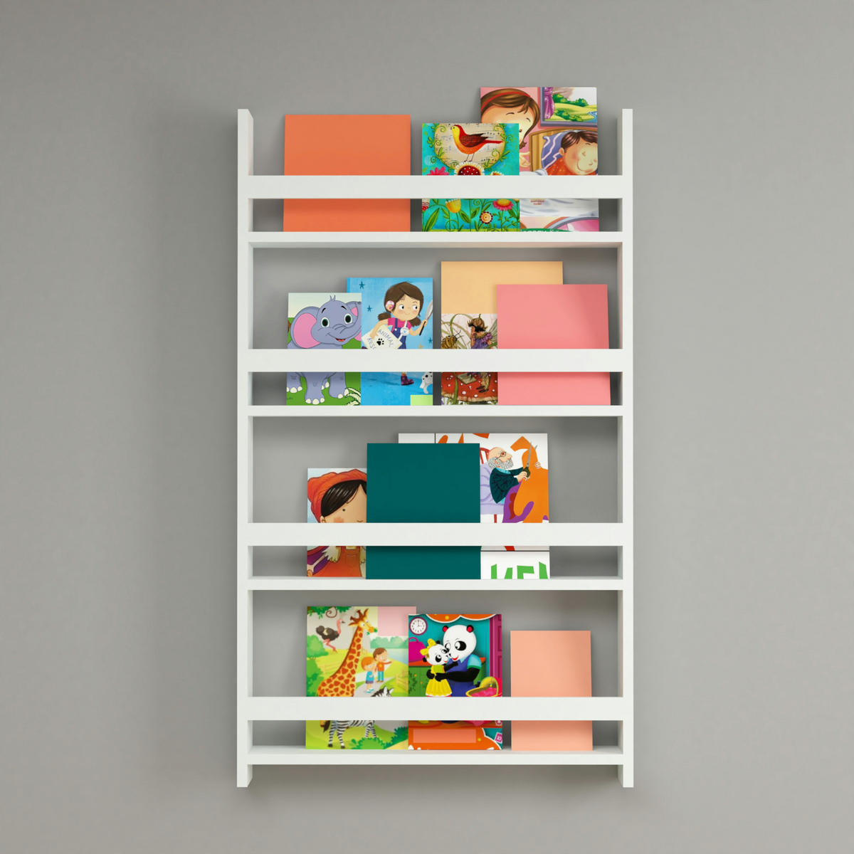 KINDER-WANDREGAL Sotenäs - Weiß, Holzwerkstoff (74/120/10cm) - [en.casa]
